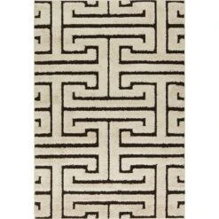 Loloi Enchant Ivory / Dark Brown 3'-10" X 5'-7" Accent Rug