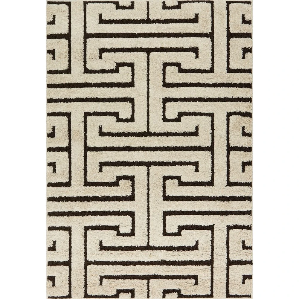 Loloi Enchant Ivory / Dark Brown 3'-10" X 5'-7" Accent Rug 3 Loloi Enchant Ivory / Dark Brown 3'-10" X 5'-7" Accent Rug