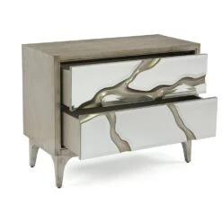 Ellsworth Silver Night Table - Silver -France and Son Store EUR 01 0448 2