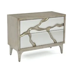 Revne Silver Night Table - Silver
