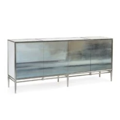 Carol Benson-Cobb's Slated Four-Door Credenza - Silver