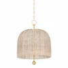 Lonnie Pendant - Vintage Gold Leaf