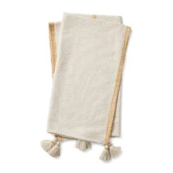 Magnolia Home By Joanna Gaines X Loloi TMH0001 Ivory / Ochre 4'-2" X 5' Throw
