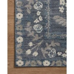 Rifle Paper Co. X Loloi Fiore Navy Grey 2'-7" X 4' Accent Rug -France and Son Store FIORFIO 01NVGY 25 169f05d8 c86e 476c aac9 98a34277b19b