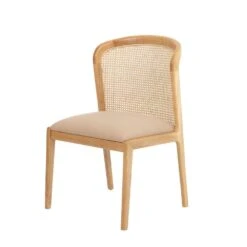 Elbie Cane Dining Side Chair - Set Of 6 -France and Son Store FL1095BGE 1