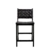 Cahyo Woven Leather Counter Stool 2 Cahyo Woven Leather Counter Stool -France and Son Store FL1136BLK 1