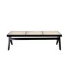 Jeanneret Bench Long With Hand Caned Seat -France and Son Store FL1293BLK 1