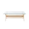 Jeanneret 60" Glass Dining Table -France and Son Store FL1480IVORY 1