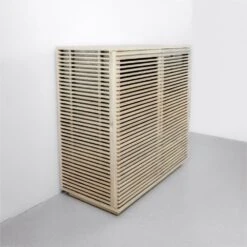 Jensen Slatted Teak Bar Cabinet -France and Son Store FL1528IVORY 3