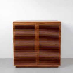 Jensen Slatted Teak Bar Cabinet -France and Son Store FL1528NTRL