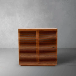 Jensen Slatted Teak Bar Cabinet -France and Son Store FL1528NTRL edit