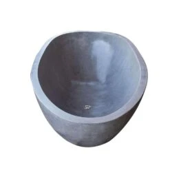 Terrazzo Stone Freestanding Bath Tub - Grey -France and Son Store FL1701STONE 3