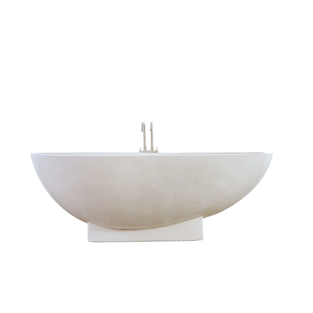 Terrazo Stone Bath Tub Freestanding - Natural 3 Terrazo Stone Bath Tub Freestanding - Natural