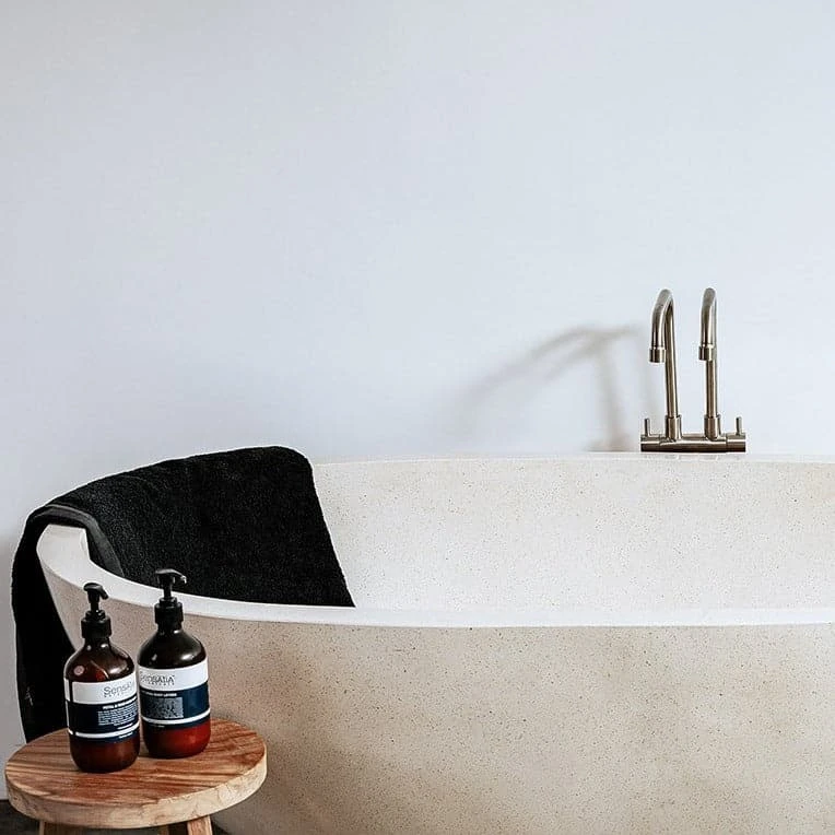 Terrazo Stone Bath Tub Freestanding - Natural 6 Terrazo Stone Bath Tub Freestanding - Natural - Image 4