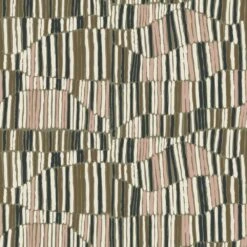 Jamaican Waves Wallpaper -France and Son Store FM23 JamaicaWaves OliveBLush