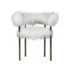 Lunde Mongolian Sheepskin Arm Chair -France and Son Store FMC066WHT 1edit