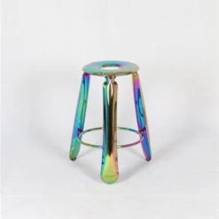 Stainless Balloon Counter Stool - Multi Color 16 Stainless Balloon Counter Stool - Multi Color -France and Son Store FMS030CLR