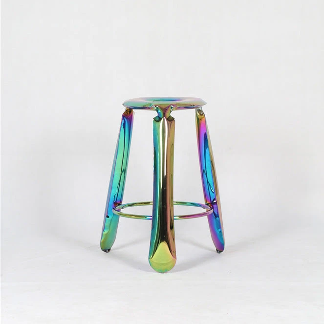 Stainless Balloon Counter Stool - Multi Color 3 Stainless Balloon Counter Stool - Multi Color