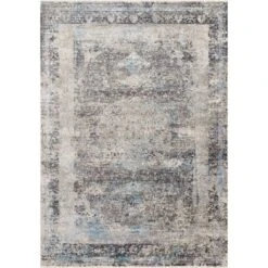 Loloi Franca Charcoal / Sky 5'-3" X 7'-9" Area Rug