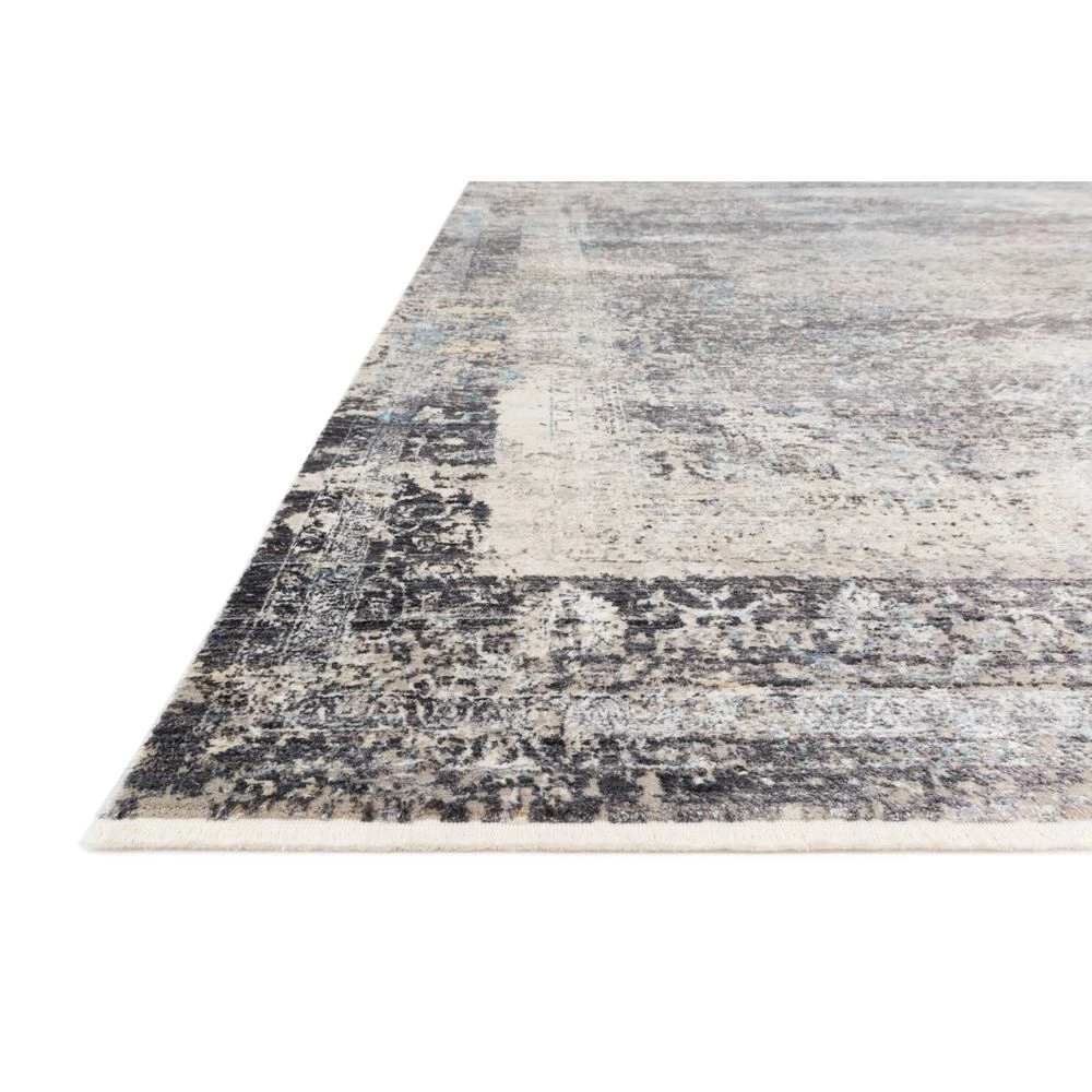 Loloi Franca Charcoal / Sky 2'-7" X 9'-6" Runner Rug 4 Loloi Franca Charcoal / Sky 2'-7" X 9'-6" Runner Rug - Image 2
