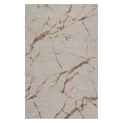 Peren Handmade Abstract Gray/ Gold Area Rug (6'X9')