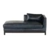 Beckett Chaise Ink Leather - Black
