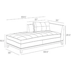 Beckett Chaise Ink Leather - Black -France and Son Store FTU04.l1 b630e392 53e4 427d a52c d5dc5029ed37