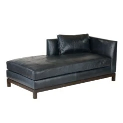 Beckett Chaise Ink Leather - Black -France and Son Store FTU04 f299a877 5279 417b ad05 aeca8613d9c3