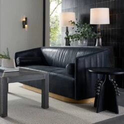 Ripley Sofa Noir Leather White Oyster - Black -France and Son Store FTU05.e1 dba85f4e bb36 4b0e b5e4 5b4c546ce722