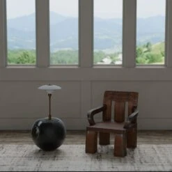 Solid Marble Sphere Italian Nero Marquina Side Table [$1000 Gift Card W/ Purchase!] -France and Son Store FVT568BLK 1a3479bf 7a71 43b6 8bcd 8d1dbbfe81d9