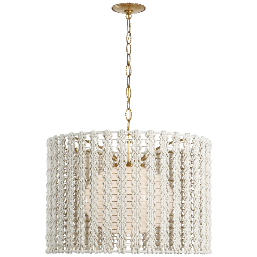 Brighton 30" Hanging Braided Shade - Antique Brass 3 Brighton 30" Hanging Braided Shade - Antique Brass