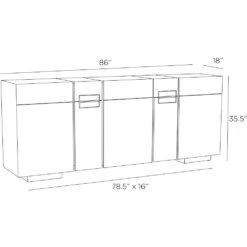 Charbonneau Credenza - Black -France and Son Store FZS12.l1 4107c1ef d5b9 4039 803d 81a15e45e0d1