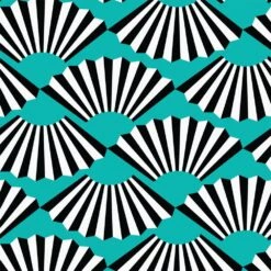 Fanning Out Wallpaper -France and Son Store FanningOut Turquoise