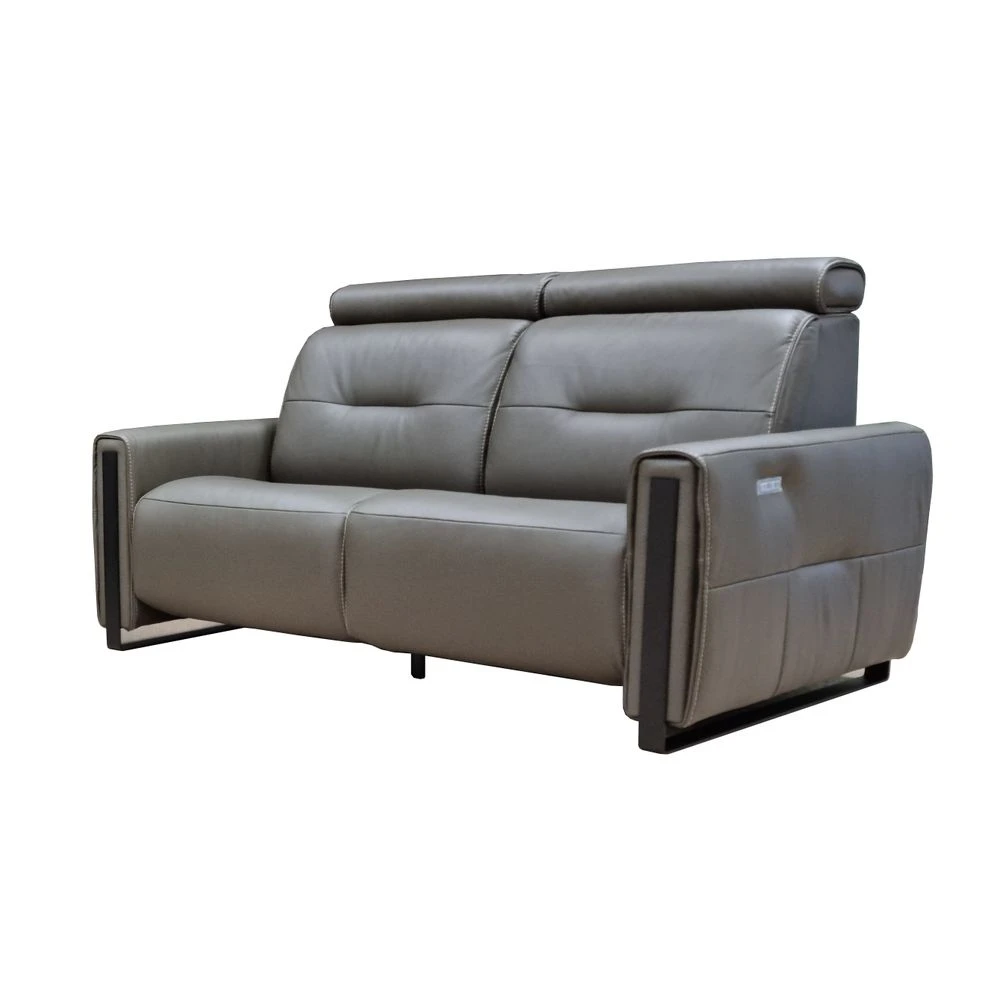 Monte Carlo 2 Seat Power Recliner Sofa - Graphite Leather 3 Monte Carlo 2 Seat Power Recliner Sofa - Graphite Leather