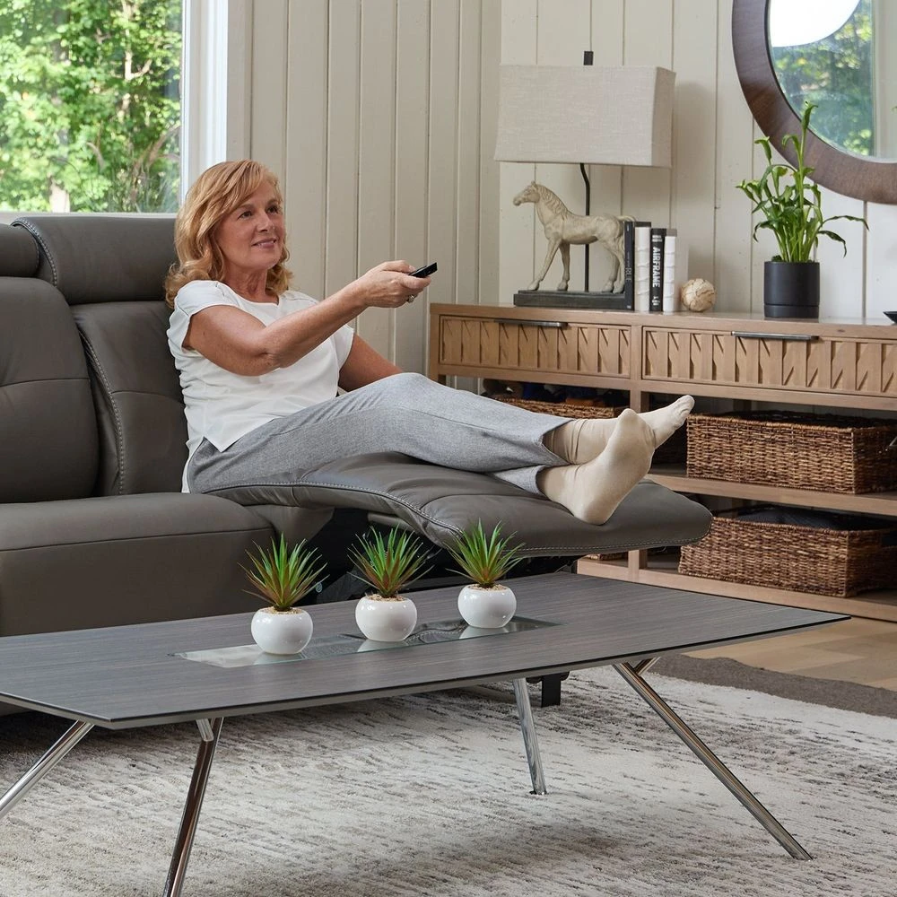 Monte Carlo 2 Seat Power Recliner Sofa - Graphite Leather 5 Monte Carlo 2 Seat Power Recliner Sofa - Graphite Leather - Image 3