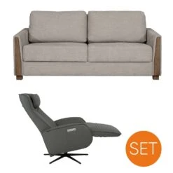 Luna NordicREST Sofa Bed + Axel Power Recliner Set