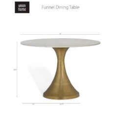 Funnel Dining Table – White -France and Son Store Funnel Dining Table