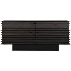 Noir Elevation Chest Of Drawers - Ebony Walnut With Steel