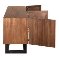 Noir Thomson Sideboard - Dark Walnut With Matte Black -France and Son Store GCON434DW 5