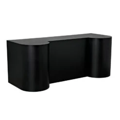Noir Concierge Desk - Black Steel