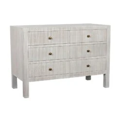 Noir Conrad 6 Drawer Dresser - White