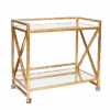 Gerard - Gold Leaf "X" Bar Cart W. Mirror Shelves 2 Gerard - Gold Leaf "X" Bar Cart W. Mirror Shelves -France and Son Store GERARD G 2 54232.1538505771 3327b898 9057 40bb b9be fb3bd38f35a4