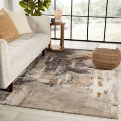 Aarav Handmade Abstract Brown/ Gray Area Rug (5'X8') -France and Son Store GES56 4 c53cf0cf aead 46d6 89ae e72d4eb84679
