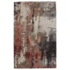 Cordelia Handmade Abstract Gray/ Red Area Rug (10'X14') -France and Son Store GES59