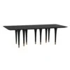Noir Romeo Dining Table - Hand Rubbed Black -France and Son Store GTAB582HB lg