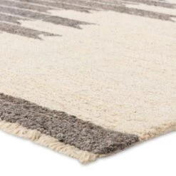 Sonnet Handmade Striped Gray/White Area Rug (9'X12' Rectangle) -France and Son Store HAD07 1 883240b2 8c8d 4c26 98d4 241f7d7a4354