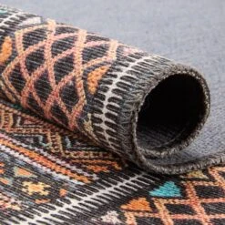 Rosenheim Lester + Auril Tribal Multicolor/ Orange Runner Rug (2'6"X10') -France and Son Store HBL01 4 e7711ef3 68d4 4b39 9063 8bdd4057285b