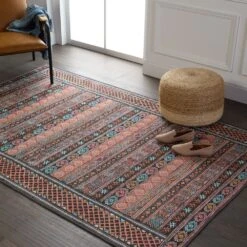 Rosenheim Lester + Auril Tribal Multicolor/ Orange Runner Rug (2'6"X10') -France and Son Store HBL01 5 a859f14a d79f 4137 a3e4 e8a740709f24