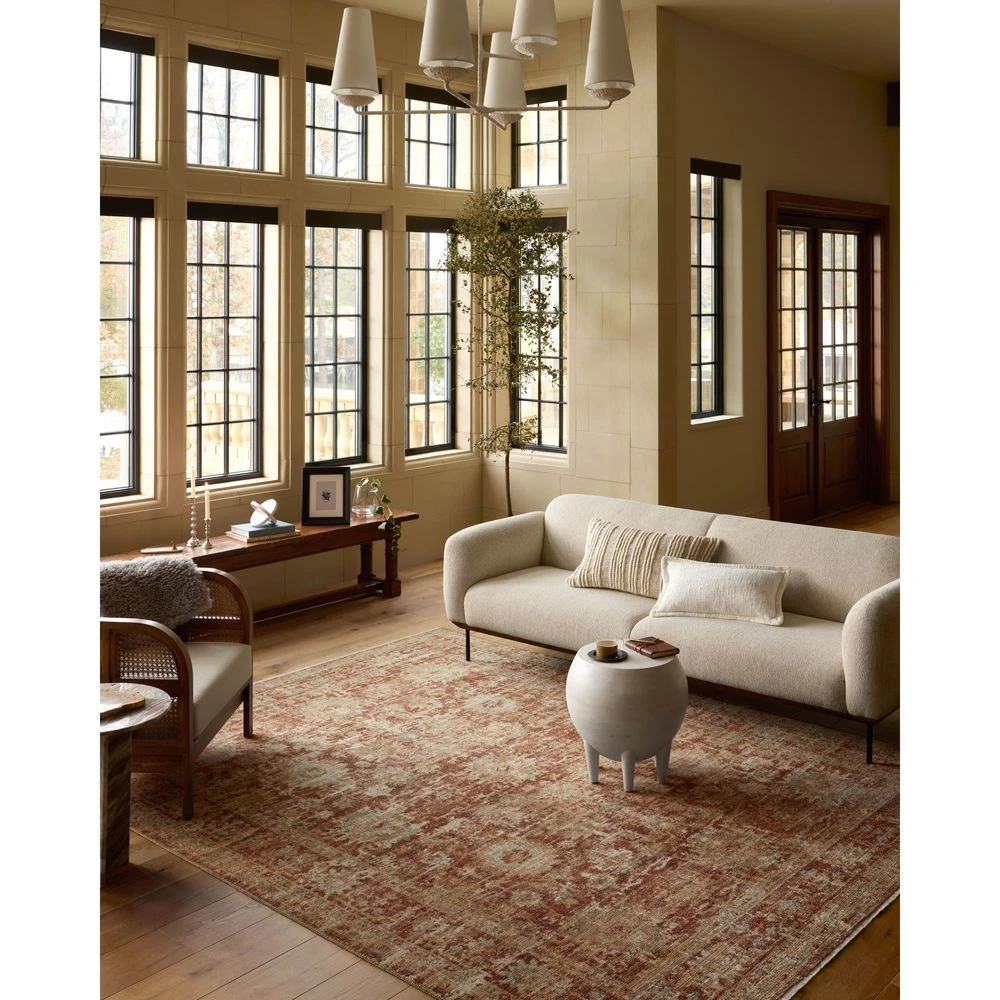 Loloi Heritage Brick / Multi 2'-0" X 3'-0" Accent Rug 4 Loloi Heritage Brick / Multi 2'-0" X 3'-0" Accent Rug - Image 2