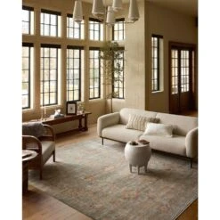 Loloi Heritage Aqua / Terracotta 2'-5" X 8' Runner -France and Son Store HERTHER 06AQTC 10 c91113eb ed33 4c1d 9399 9f47cd40e730